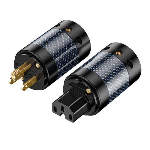 3800 紫铜镀金电源插头